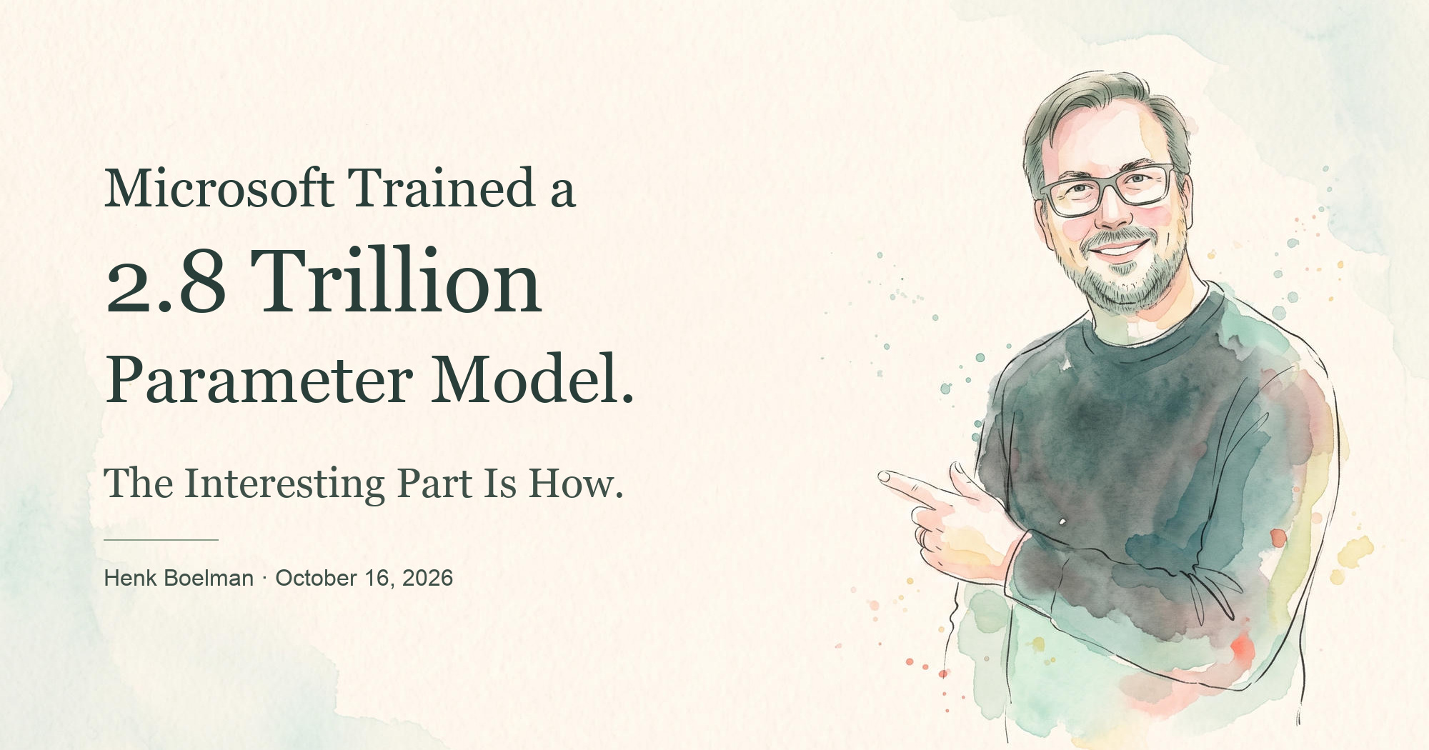 Microsoft Trained a 2.8 Trillion Parameter Model. The Interesting Part Is How.