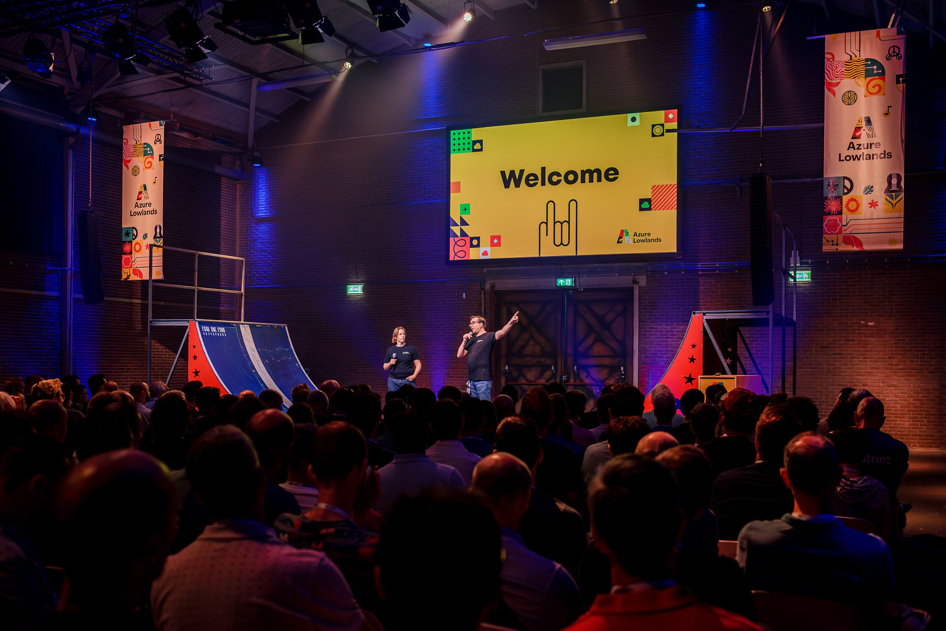 A full room at the opening of Azure Lowlands