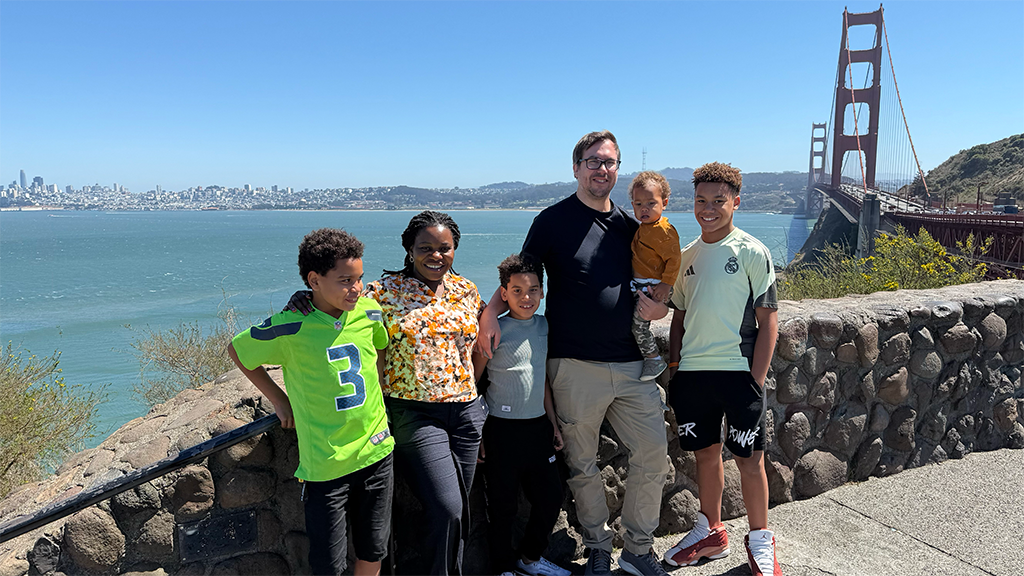 Henk Boelman with his family