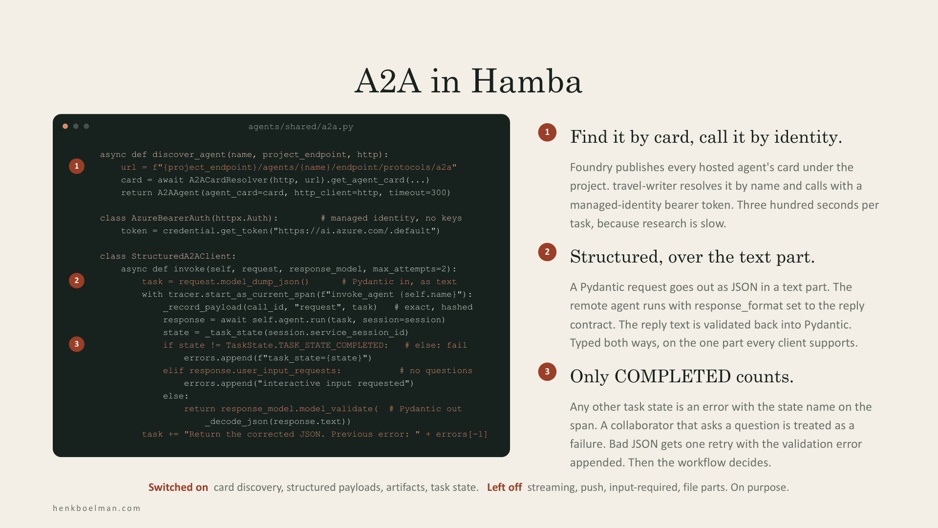 A2A in Hamba