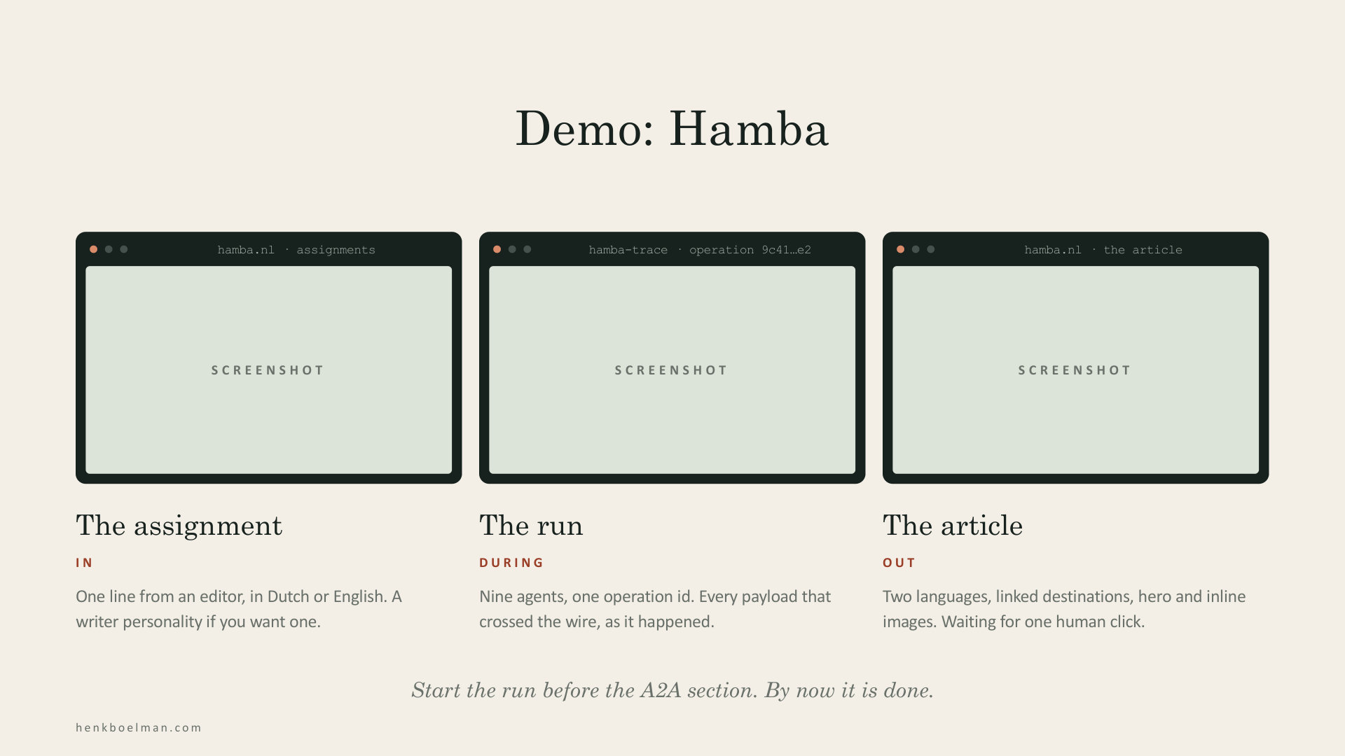 Demo: Hamba
