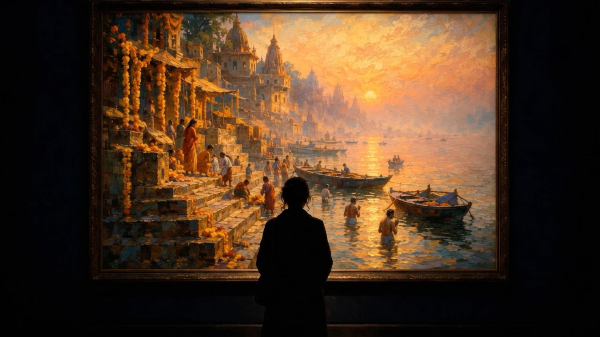 Looking at a painting